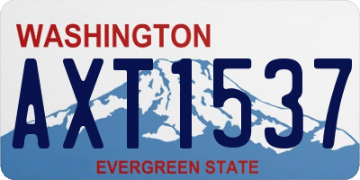 WA license plate AXT1537