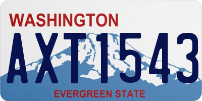 WA license plate AXT1543