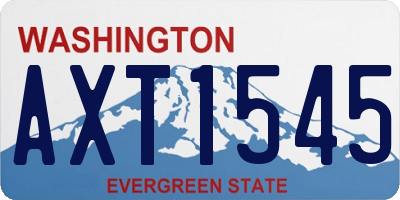 WA license plate AXT1545