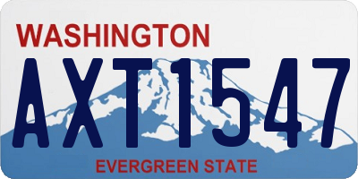 WA license plate AXT1547