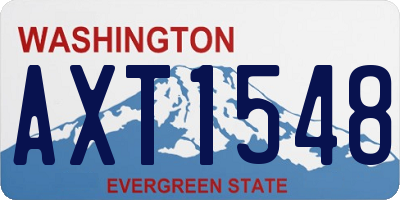 WA license plate AXT1548