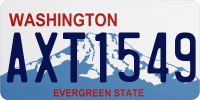 WA license plate AXT1549