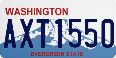 WA license plate AXT1550