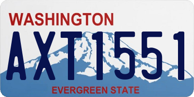 WA license plate AXT1551