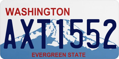 WA license plate AXT1552