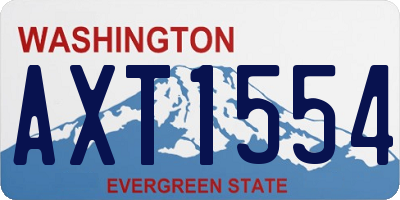 WA license plate AXT1554