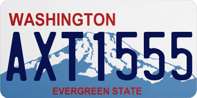 WA license plate AXT1555