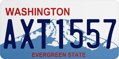 WA license plate AXT1557