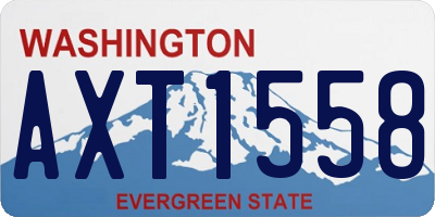WA license plate AXT1558