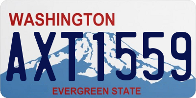 WA license plate AXT1559