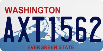 WA license plate AXT1562