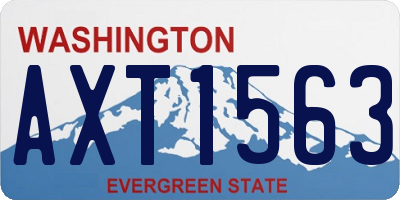 WA license plate AXT1563