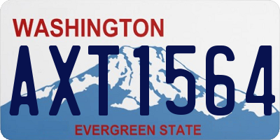 WA license plate AXT1564