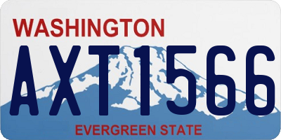 WA license plate AXT1566