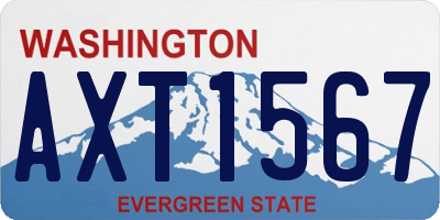 WA license plate AXT1567
