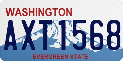 WA license plate AXT1568