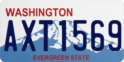 WA license plate AXT1569