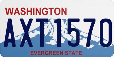 WA license plate AXT1570
