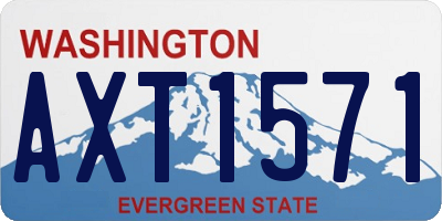 WA license plate AXT1571
