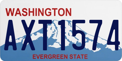 WA license plate AXT1574