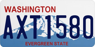 WA license plate AXT1580