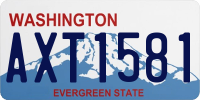 WA license plate AXT1581