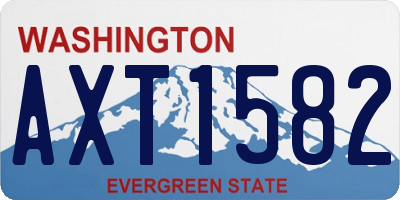 WA license plate AXT1582
