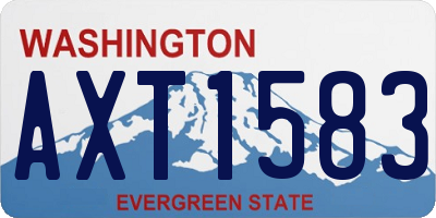 WA license plate AXT1583