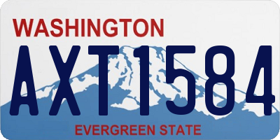 WA license plate AXT1584