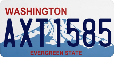 WA license plate AXT1585