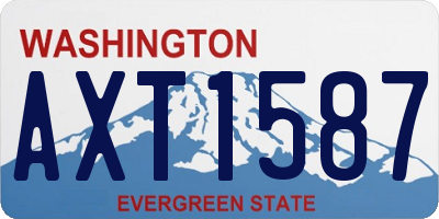 WA license plate AXT1587