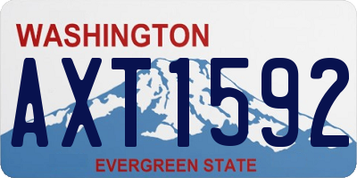 WA license plate AXT1592