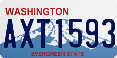WA license plate AXT1593