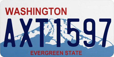 WA license plate AXT1597