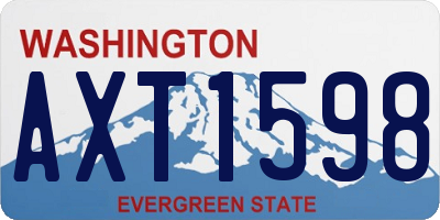 WA license plate AXT1598