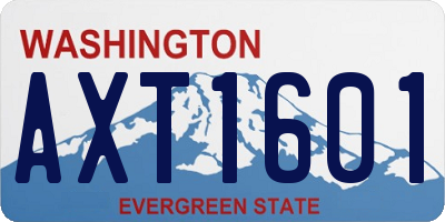 WA license plate AXT1601