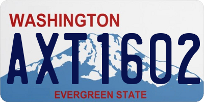 WA license plate AXT1602
