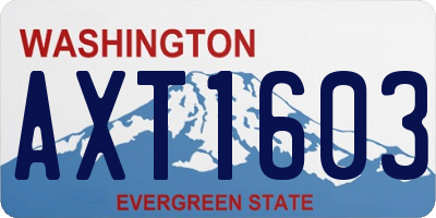 WA license plate AXT1603
