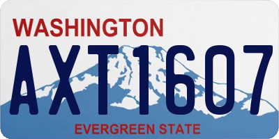 WA license plate AXT1607