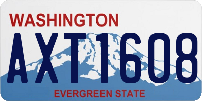 WA license plate AXT1608