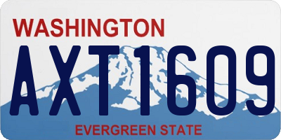 WA license plate AXT1609
