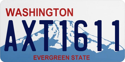 WA license plate AXT1611