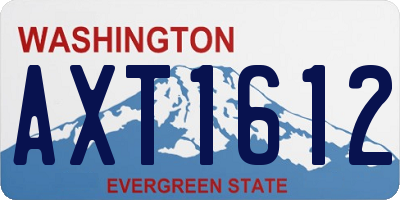 WA license plate AXT1612