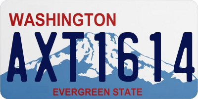 WA license plate AXT1614