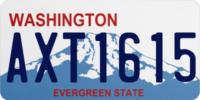 WA license plate AXT1615