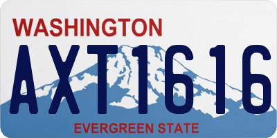 WA license plate AXT1616