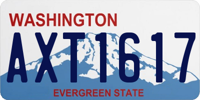WA license plate AXT1617