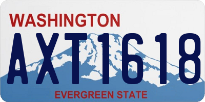 WA license plate AXT1618