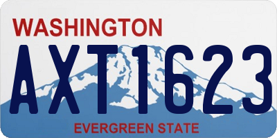WA license plate AXT1623