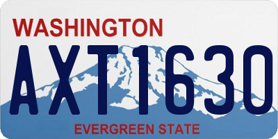 WA license plate AXT1630